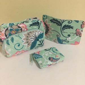 Vera Bradley Medium Cosmetic, Passport Cover, Coin